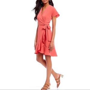 Gibson x Latimer Coral Wrap dress